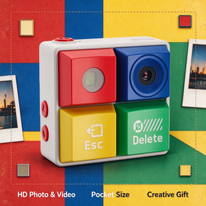 Mini Cámara Digital Portátil con Forma de Bloque Colorido, Videocámara de Bolsillo para Grabación Diaria - Product Image 2