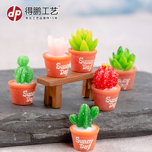 Miniatures de plantes succulentes artificielles en pot, décorations en résine pour aménagement paysager de table, style A F - Product Image 3