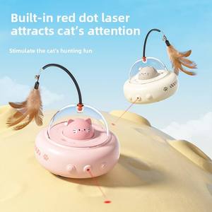 Giocattolo Automatico per Gatti, Auto Elettrica Intelligente con Piuma per Intrattenere i Gattini - Product Image 3