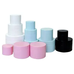 Doubl Wall PP jar 5g 10 20 30 50 g matt White black pink plastic cosmetic Vaselin cream jar containerlip balm container