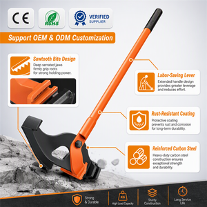 JH-Mech Durable Brush Grubber OEM ODM Garden Shrub Clearing Manual Operated Hardened Steel Teeth Solid Steel Root Remover - Product Image 4