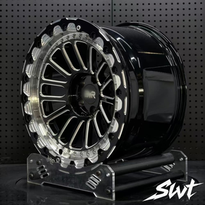 Rines de Aleación Forjados con Diseño de Malla Estilo Fury, 16 17 18 19 20 Pulgadas, Negro Brillante, Aptos para Jeep, Ford, Toyota 4x4, Todoterreno, Pickup, SUV - Product Image 3
