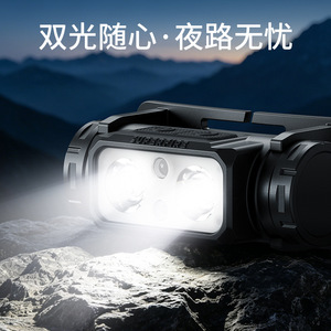 ไฟหน้าแบบซุปเปอร์ไฟร์ LED แบบชาร์จไฟได้ 2000 มิลลิแอมป์ 8.5 ชม. ระยะเวลาใช้งาน พร้อมเซ็นเซอร์อัจฉริยะ สำหรับวิ่งกลางแจ้ง ตกปลา - Product Image 2