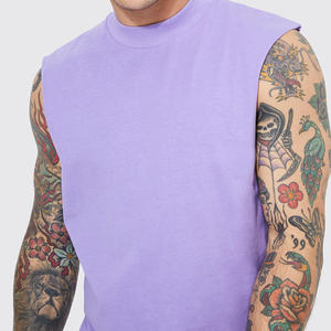 Debardeur Homme कपास बिना आस्तीन पुरुषों की टी शर्ट गिरा <span class=keywords><strong>Armhole</strong></span> कपास टैंक सादे कस्टम जिम वास्कट में सबसे ऊपर - Product Image 3