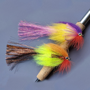 Grande mouchette streamer 6,9 pouces 4/0, coulante, imitation poisson-appât, nouée à la main, pour la pêche à la mouche au brochet, au musky, au bar et au cabillaud - Product Image 1