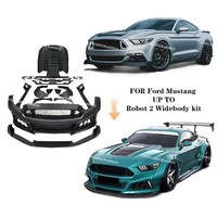 Kit carrosserie pare-chocs avant Spoiler arrière Jupe latérale capot Mise à niveau 2ème génération Kit carrosserie large style robot pour Ford Mustang
