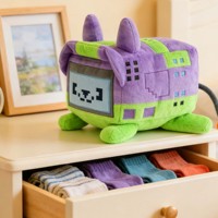 Kreatives Plüschspielzeug mit Stecker-Endstück, Niedlicher Quadratischer Roboter, Hochwertiges Stofftier, Kinderbegleiter