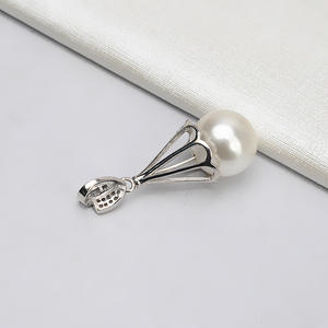 Colgante Grande de Plata S925 con Perla de 13-14 mm, Diseño de Sombrero Hueco, Accesorios para Manualidades, Soporte para Mujer, Componentes de Joyería Tide 754 - Product Image 2