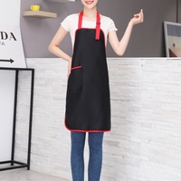 Tablier de cuisine professionnel personnalisé en coton et polyester pour homme et femme, noir, vierge, pour restaurant et salon de coiffure