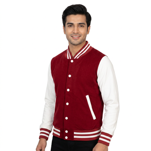 Custom Men's Long Sleeve Varsity Winter Jacket High Quality Wool Fabric Embroidered Logo Patchwork Plus Size XL Winter Wear - Product Image 1