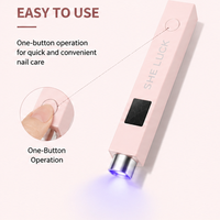 Mini Lámpara LED UV Portátil Inalámbrica USB Cuadrada con Flash 5X, Lámpara de Uñas de Metal de Mano con Curado Rápido y Resistente al Acetona
