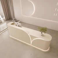 Comptoir de réception en vente chaude, comptoir de réception de salon de beauté, comptoir de réception d'entreprise, comptoir de spa personnalisé pour magasin, hôtel