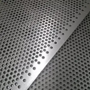 Paneles de placa plana de chapa perforada de aluminio y acero inoxidable con orificio de 3mm y 5mm