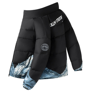 Chaqueta de Montaña para Invierno 2025, para Hombre y Mujer, Casual, a la Moda, Resistente al Viento, Cálida, con Cierre de Cremallera, Diseño Moderno Estampado, Cuello Alto - Product Image 1