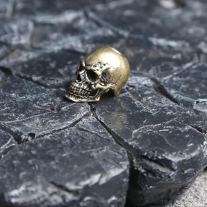 Pendentifs en laiton tête de crâne pour couteau, bracelets rétro en corde de parapluie, punk, EDC, pour activités de plein air, cordons tressés DIY, fidget spinners - Product Image 5