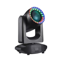 Projecteur LED mobile MOKE 150W blanc, 7 couleurs, 7 gobos, 18 prismes, 24 bandes LED, DMX512 14CH pour discothèque, karaoké, soirée