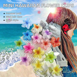 Nuove fermagli per capelli a forma di fiore di Plumeria da 8 cm per donne e ragazze, forcine coreane a forma di fiore a uovo, fermagli per capelli hawaiani per matrimoni e feste. - Product Image 3