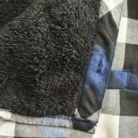 Kustom kemeja flanel lengan panjang pria, baju kotak-kotak kancing bawah tebal musim gugur dan dingin