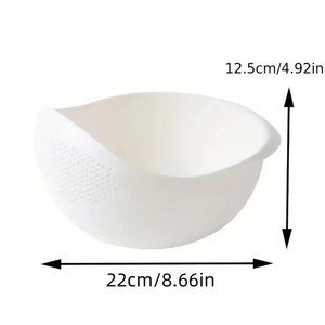ตะกร้ากรองผักผลไม้เอนกประสงค์ ทานิ หยิง สีขาว ตะแกรงล้างข้าวสำหรับครัว - Product Image 5