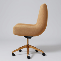 Chaise de bureau ergonomique portable faite à la main avec base à roulettes lisses de qualité supérieure, idéale pour le salon, le bureau, l'hôtel et la maison