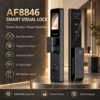 Serrure de porte intelligente entièrement automatique avec reconnaissance faciale par caméra et empreinte digitale biométrique