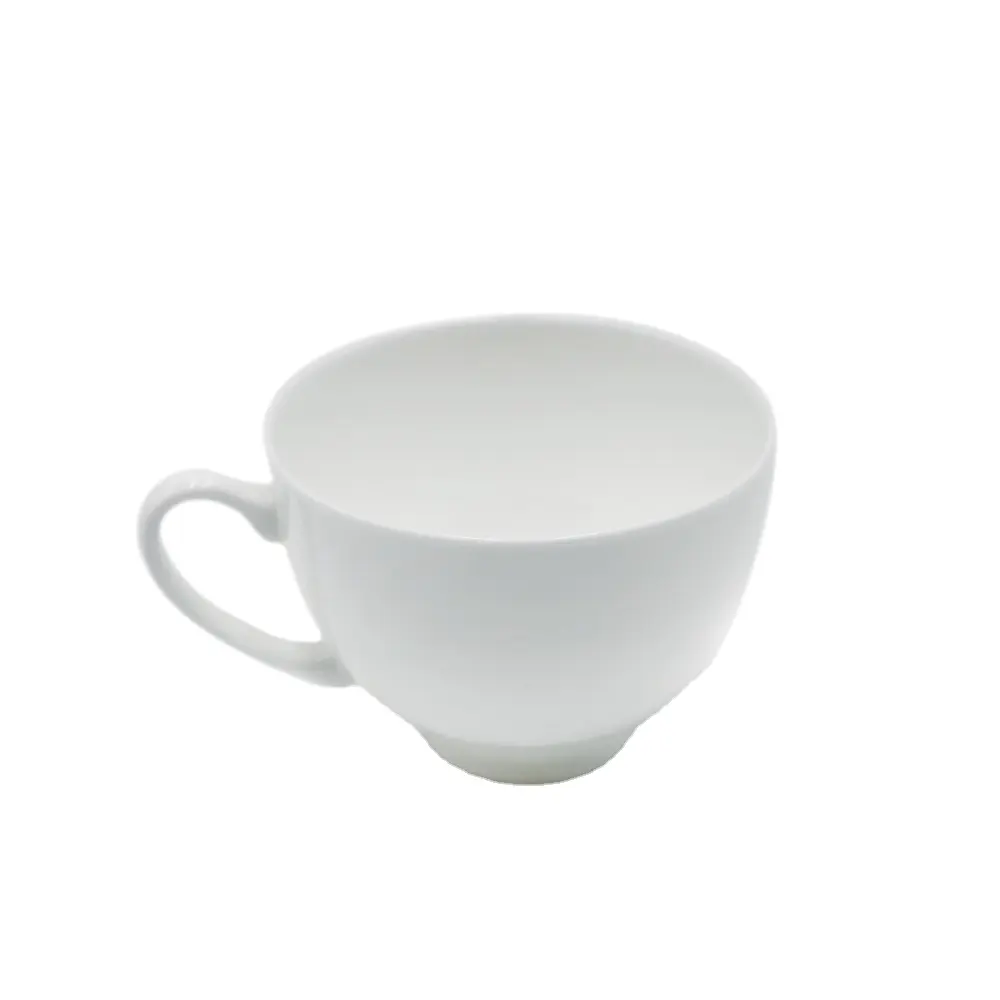 Effen Witte Keramische Espresso Koffie Cup Custom Minimalistische Mokken Met Schotel Hoge Kwaliteit Mini Porselein Ronde Duurzame 2-3 Stuks