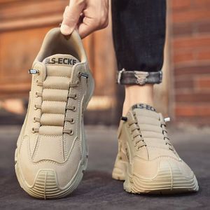 Men's Spring New Breathable Casual Sport Walking <b>Slip</b>-<b>On</b> <b>Waterproof</b> <b>Shoes</b> Trendy Versatile Simple Work Solid Color - Product Image 2