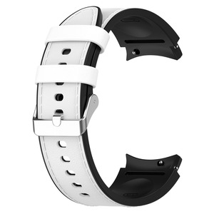 Meilleure vente, nouveau <span class=keywords><strong>bracelet</strong></span> en <span class=keywords><strong>cuir</strong></span> et silicone pour Samsung <span class=keywords><strong>Galaxy</strong></span> <span class=keywords><strong>Watch</strong></span> 7 6 <span class=keywords><strong>5</strong></span> <span class=keywords><strong>Pro</strong></span>, <span class=keywords><strong>bracelet</strong></span> sport de remplacement à extrémité incurvée - Product Image 2
