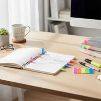 Notes autocollantes personnalisées auto-adhésives fluorescentes pour animaux de compagnie N Times Student Creative Instruction Marker Memo Sticker Color