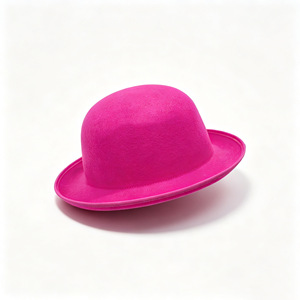 Chapeau melon en feutre de laine multicolore Hiver 2026 pour <span class=keywords><strong>femme</strong></span>, style Derby, Fedora vintage tendance et élégant - Product Image 4