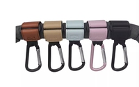 Crochets de poussette antidérapants en alliage d'aluminium style cuir, accessoires de poussette tendance, crochets pour sac à couches de bébé