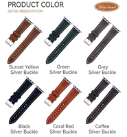 AppleWatch Correa Cuero Oro Genuino Correa Durable Flexible Inteligente Clásico Transpirable Smartwatch Lujo Ecológico Reloj Bandas
