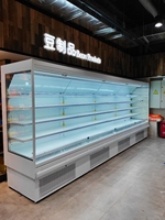 Ventilateur de refroidissement vertical à rideau d'air pour vitrine, économe en énergie, avec éclairage LED, pour supermarché commercial