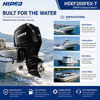 Moteurs hors-bord à essence 4 temps Hidea HDEF200FMEX-T EFI de 200 CV avec arbre en X de 25 pouces, fabriqués en Chine, avec certificat CE