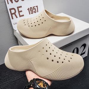 <b>Clogs</b> EVA Thick Sole Slippers Non-Slip Breathable Hole Shoes 3D Print Casual Garden Beach Sandals Anti-Odor Summer Winter - Product Image 1