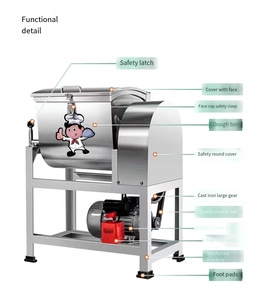 Kitchen and Noodle Dough <b>Kneading</b> <b>Machine</b> Pizza and Bread Wheat Mixer Equipment - Product Image 5