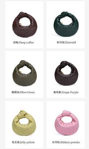 2025 Thời Trang Handmade Dệt Ly Hợp Túi Thương Hiệu Sang Trọng Dệt PU Da In Phụ Nữ Crossbody Hobo Thắt Nút Xử Lý Giản Dị Túi Xách - Product Image 6