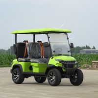 Voiturette de golf électrique tout-terrain Augus 5-6 places avec pneus surélevés, buggy de chasse tout-terrain, autonomie de 90 km, certifiée CE