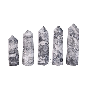Vente en gros de pointes de coquillages polies en forme de tour, en cristal Feng Shui écologique, objets de guérison tendance, cadeau pour les fêtes - Product Image 1