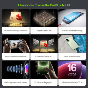 Teléfono Inteligente OnePlus Ace 6T 5G, Pantalla de 6.83 Pulgadas y 165Hz, Snapdragon Serie 8, Supercarga de 120W, NFC, Infrarrojos, Teléfono Celular para Juegos - Product Image 6