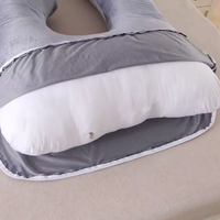 Oreiller de maternité en forme de G en mousse à mémoire déchiquetée à soutien adaptatif pour un confort de grossesse complet et un soulagement de la pression