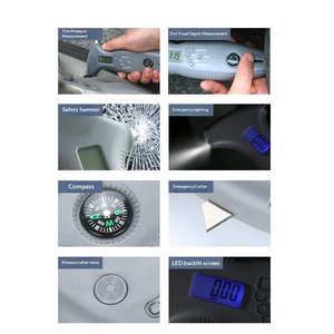 Manómetro Digital de Alta Precisión Koravo con Martillo de Seguridad y Medidor de Profundidad de Banda de Rodadura para Emergencias en el Automóvil - Product Image 6