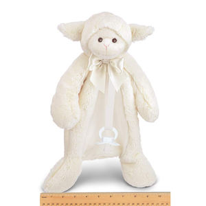 A008 Vente en gros personnalisé <span class=keywords><strong>Porte</strong></span>-sucette pour bébé Agneau en peluche <span class=keywords><strong>Doudou</strong></span> Couverture Animal en peluche en gros Usine Jouet Sucette pour bébé en peluche - Product Image 2