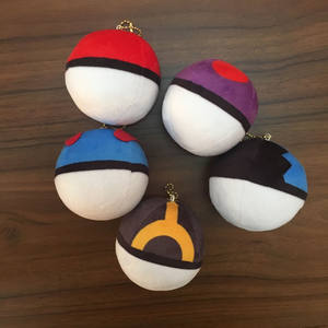 Elf Ball peluche jouet sphérique dessin animé Anime peluche poupée Pikachu <span class=keywords><strong>Pokeball</strong></span> poche monstre porte-clés enfants jouets - Product Image 4