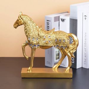 Cheval en résine chinoise de luxe, Art déco, élégant et créatif, décoration d'intérieur pour petits espaces, bureaux, salons, meubles TV - Product Image 3