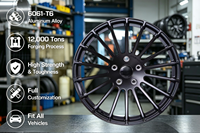 Ruedas Forjadas Monobloque de Aleación Negra Multirradio 5x112 5x120 Personalizadas HZH para Audi A4 A5 A6 S4 S5 BMW Serie 3 5 F30 G20 G30