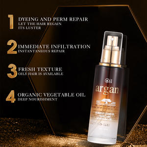 Aceite de Argán marroquí natural OEM aceite orgánico de hierbas para el crecimiento del cabello para el cabello encrespado seco queratina colágeno aceite esencial nutritivo - Product Image 3