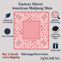 Nouvelle arrivée : Tapis de mahjong antidérapant en caoutchouc, design personnalisé, pour jeux de mahjong américains