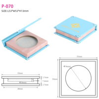 Petit conteneur cosmétique de couleur personnalisée Logo personnalisé simple fard à paupières Pan estampage à chaud papier fard à paupières Palette étui