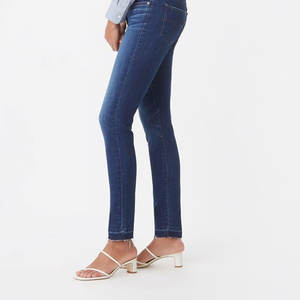Jeans transpirables antiarrugas con cierre de botón, de alta calidad, último diseño, 100% algodón, corte ajustado para damas, en oferta. - Product Image 5